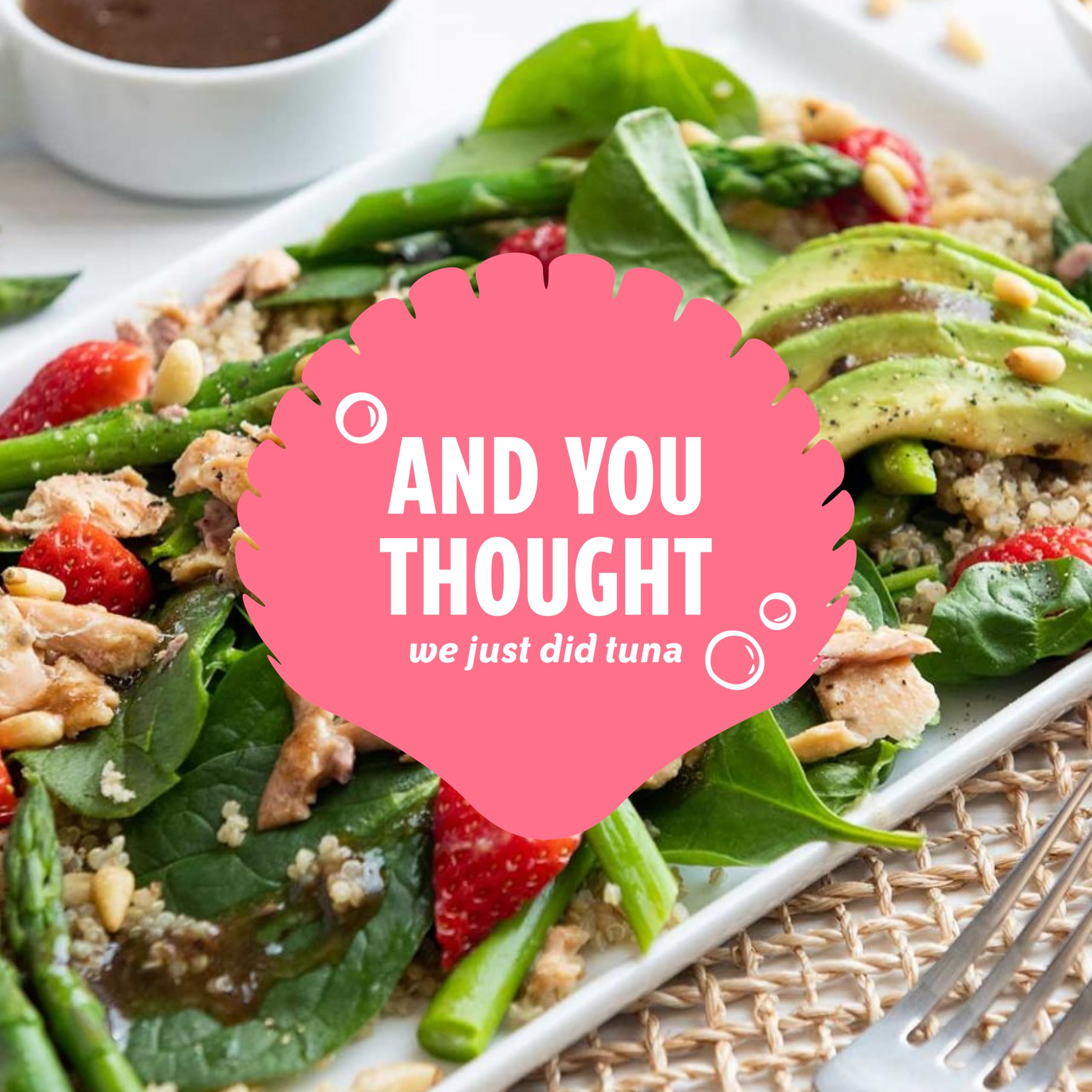 Protein-rich salmon packet perfect for salads and pastas