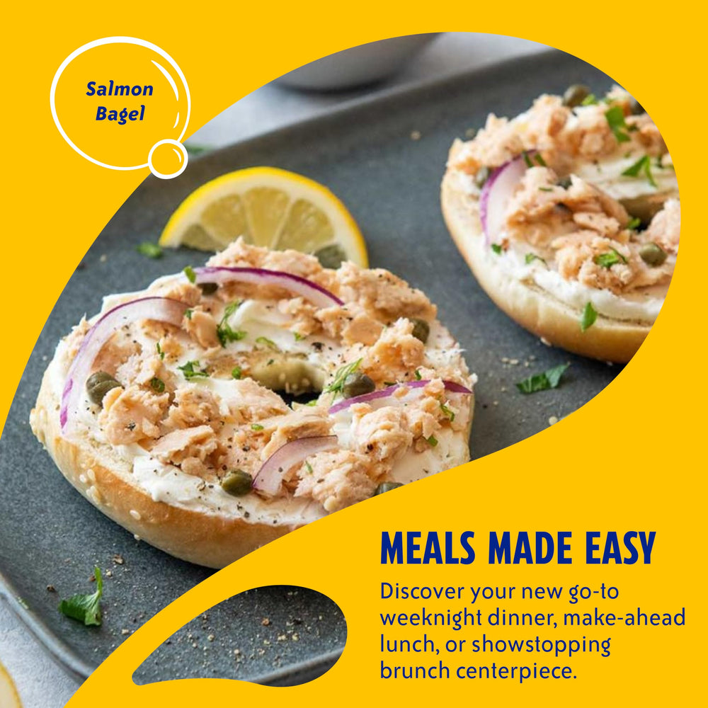 Boneless skinless salmon in lemon pepper pouch for easy meals