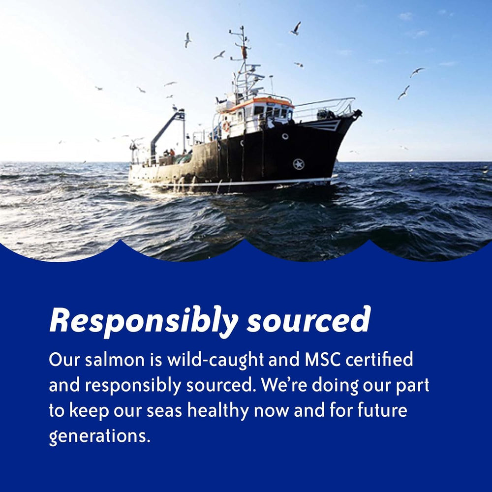 Chicken of the Sea Wild-caught claim reinforces sustainable seafood sourcing.