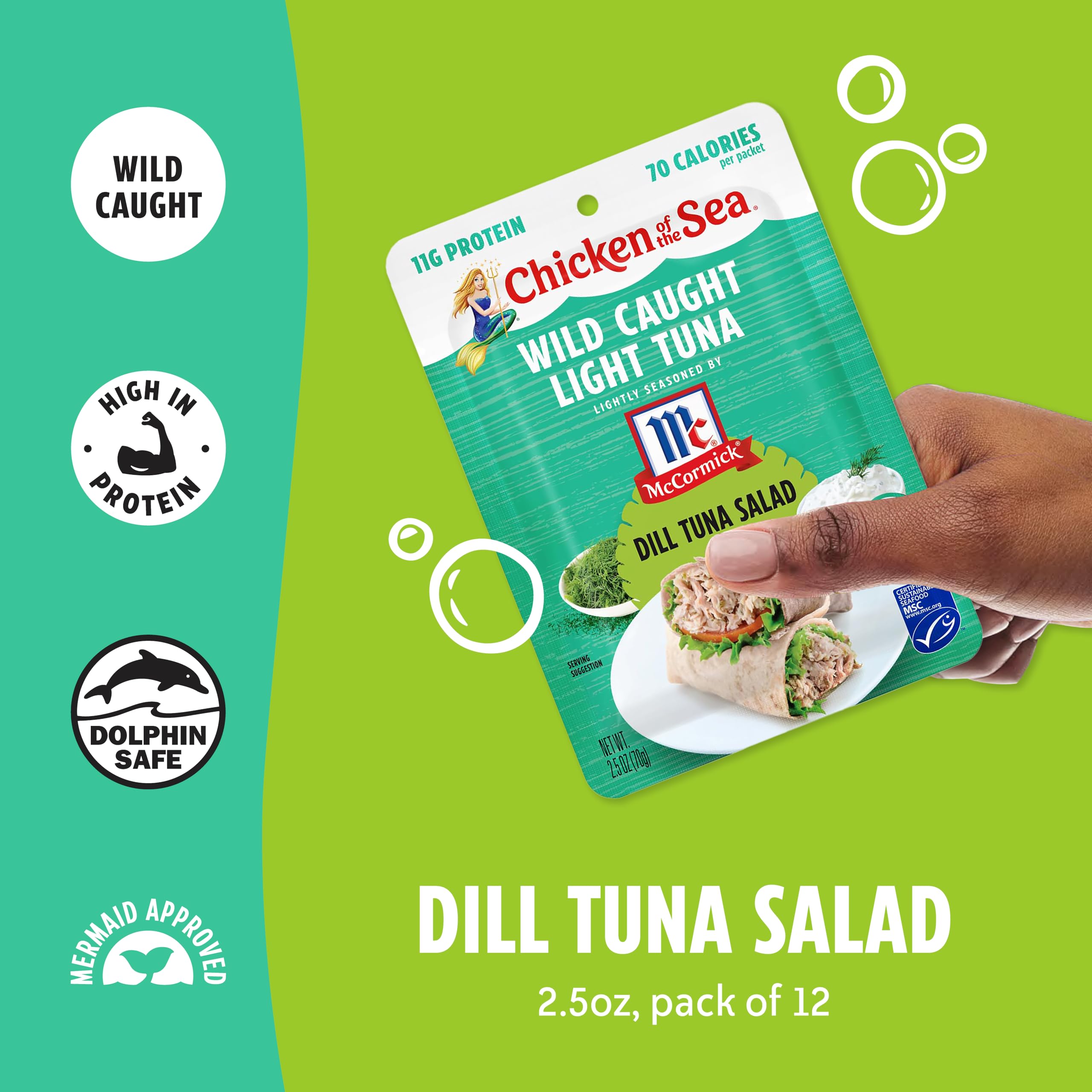 Chicken of the Sea dill tuna on crackers for a snack