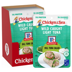 Chicken of the Sea dill tuna pouch front for ready-to-eat meals