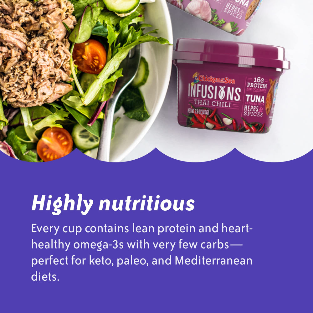 Chicken of the Sea Infusions Tuna, recyclable cup, convenient on-the-go lunch