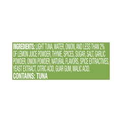 Chicken of the Sea Infusions Tuna Wild-caught chunks in water, flavor with lemon thyme for quick protein