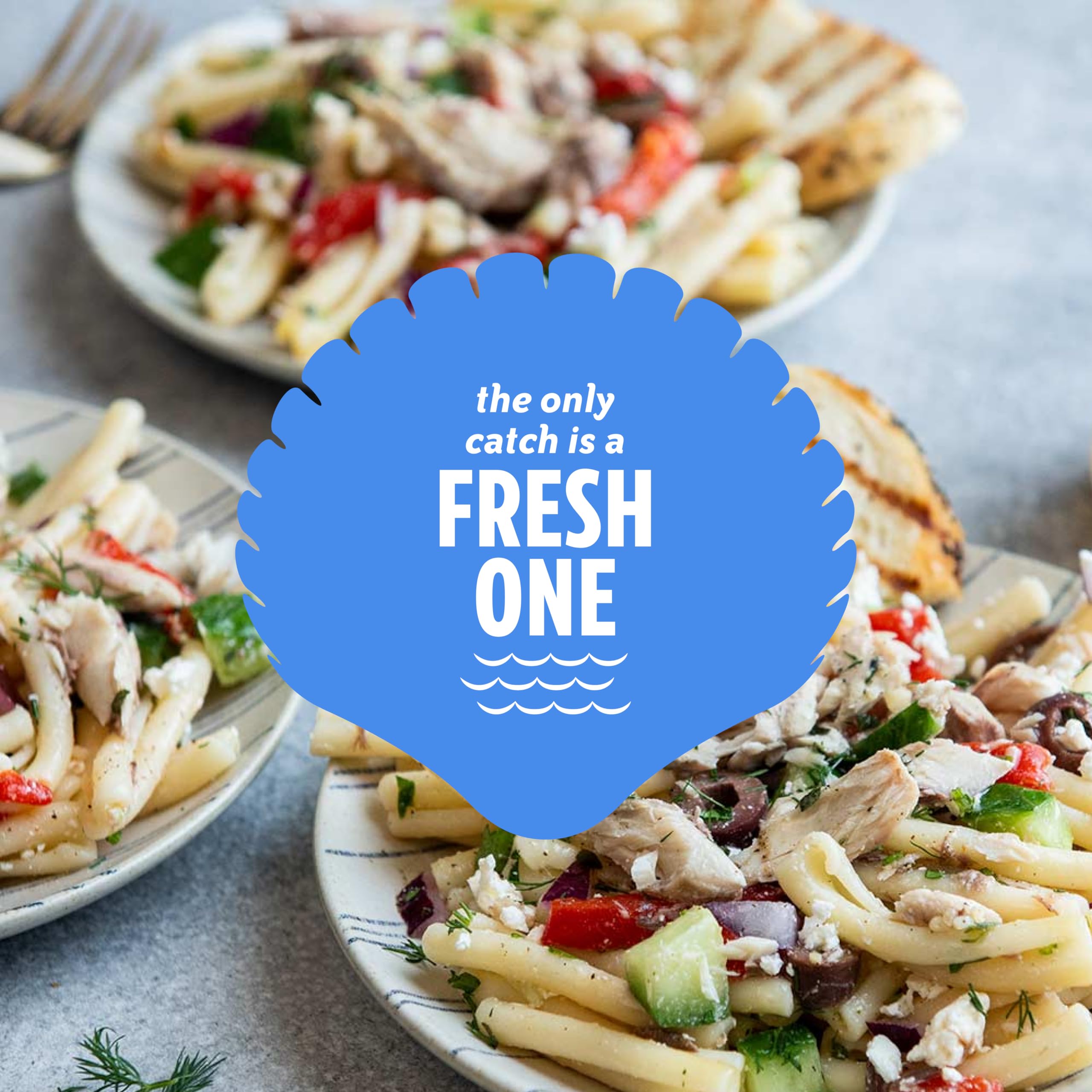 Chicken of the Sea Mackerel in Oil ready-to-serve, no can opener required.