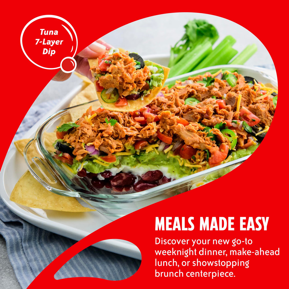 Omega-3 rich Chicken of the Sea tuna supports heart-healthy meals.