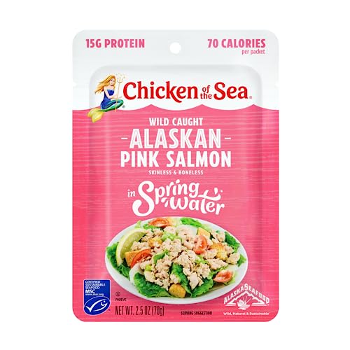 Opening a Chicken of the Sea pouch, quick access for a healthy meal.