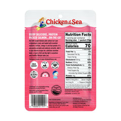 Serving idea of Chicken of the Sea pink salmon in water for quick meals.