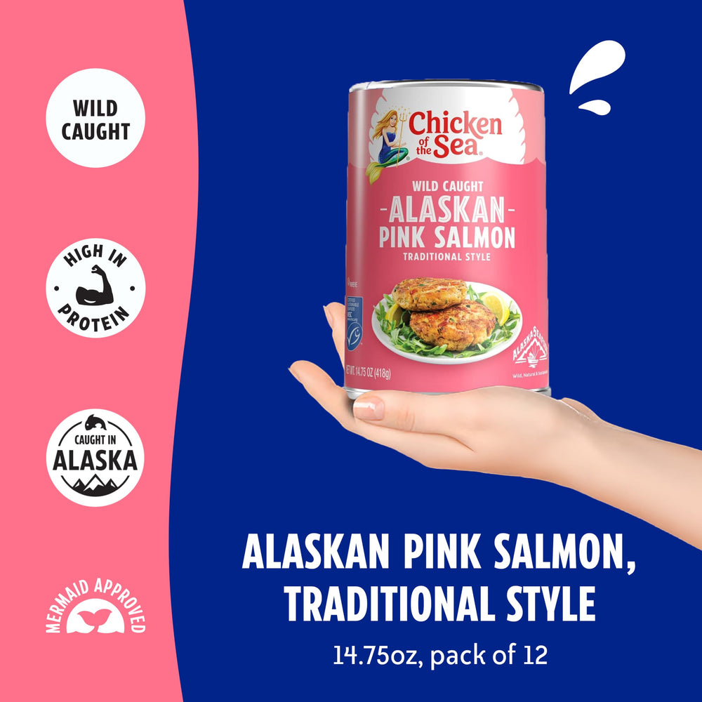 Chicken of the Sea pink salmon served plate image demonstrates protein-packed meals for active lifestyles.