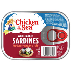 Chicken of the Sea sardines in oil, great for sandwiches and bowls.