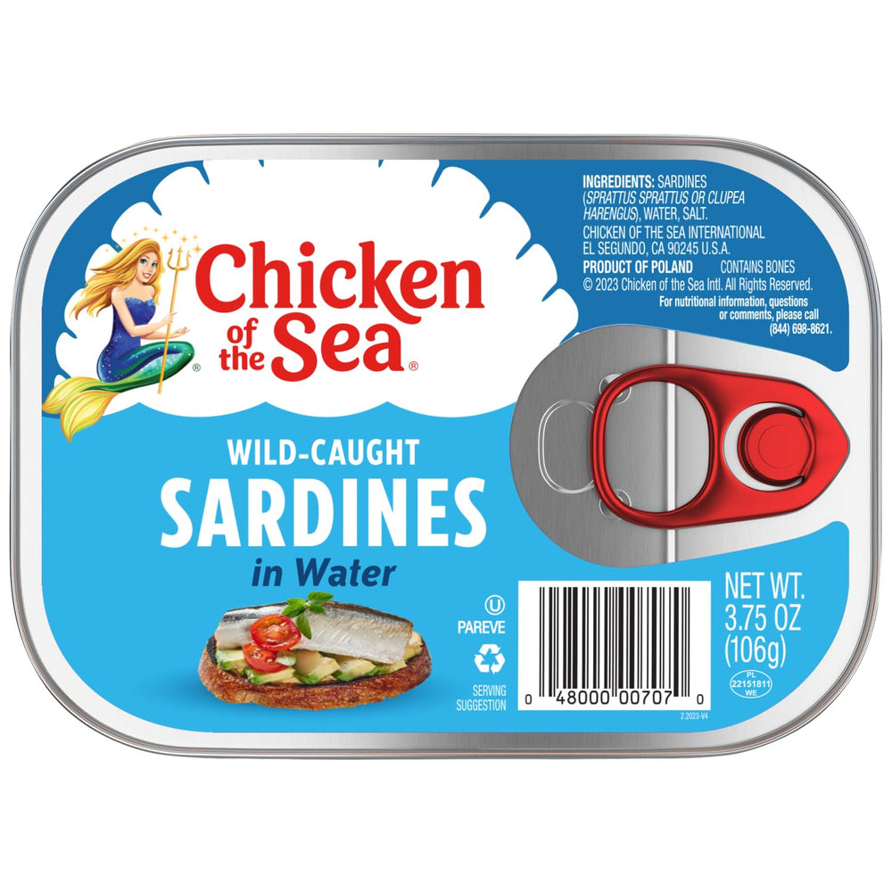 Chicken of the Sea sardines sandwich-ready, boost of protein and flavor.
