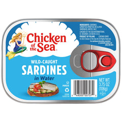 Chicken of the Sea sardines sandwich-ready, boost of protein and flavor.