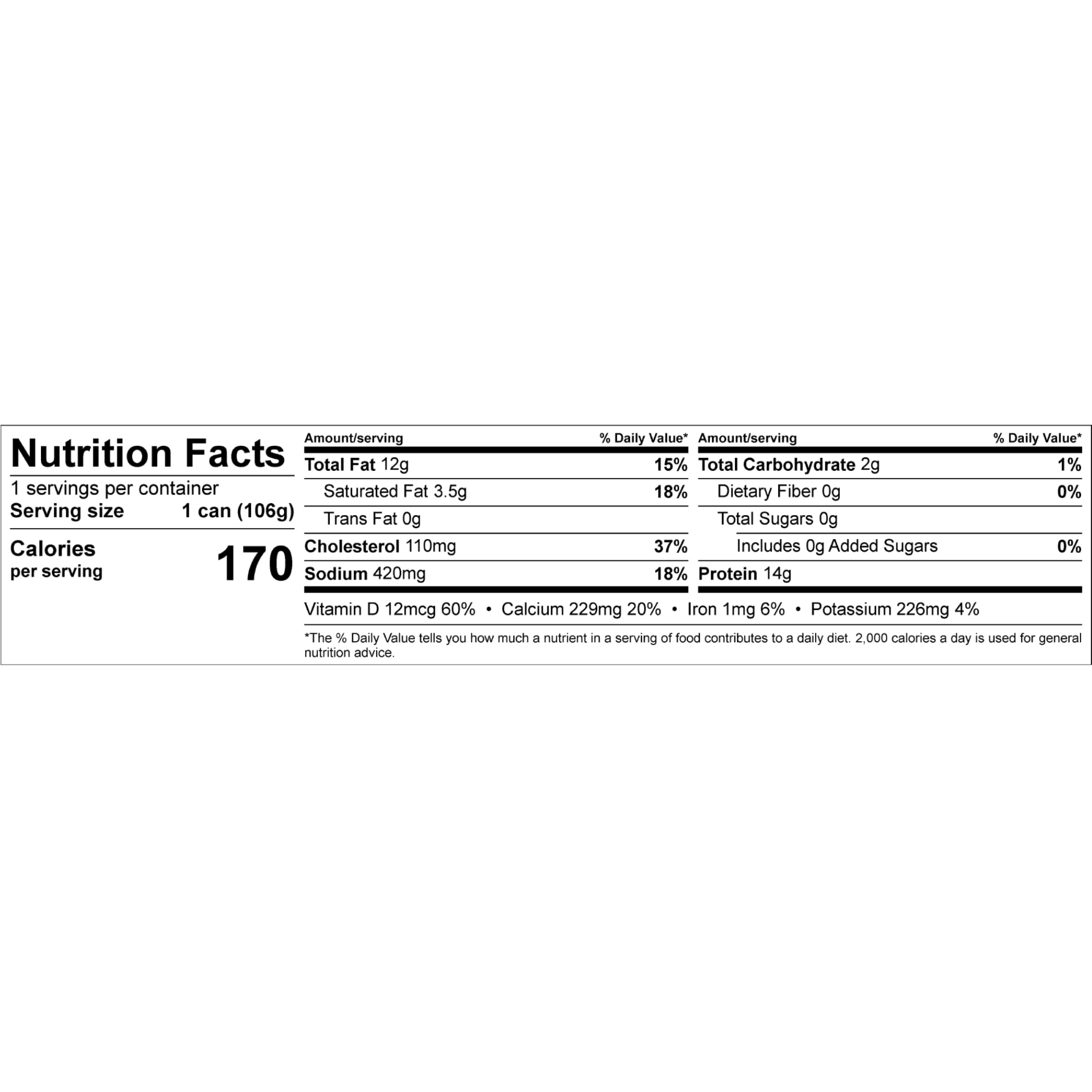 Chicken of the Sea wild caught sardines pack front, trusted source of omega-3s.