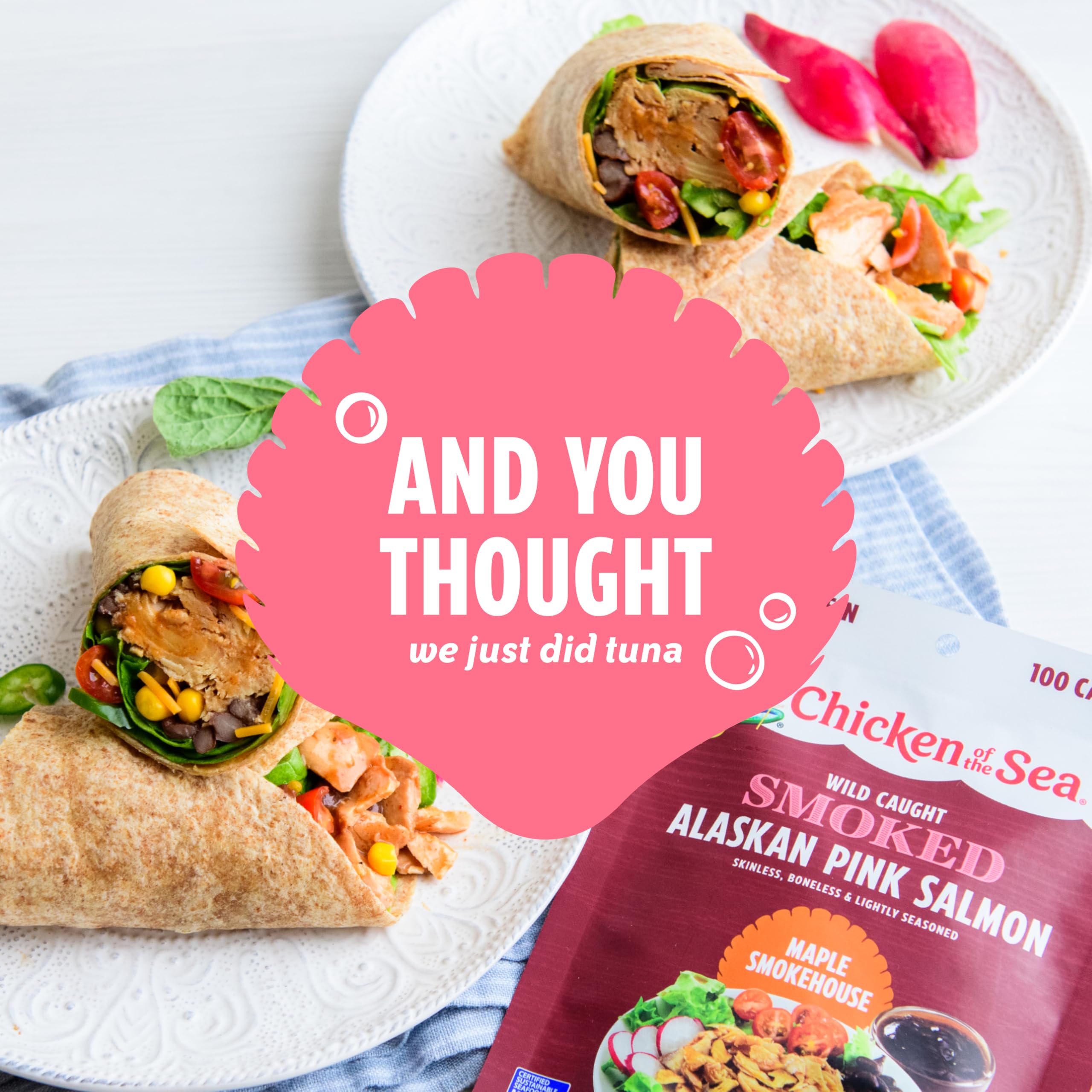 Chicken of the Sea Smoked Alaskan Pink Salmon Maple Smokehouse, on-the-go snack for busy days.