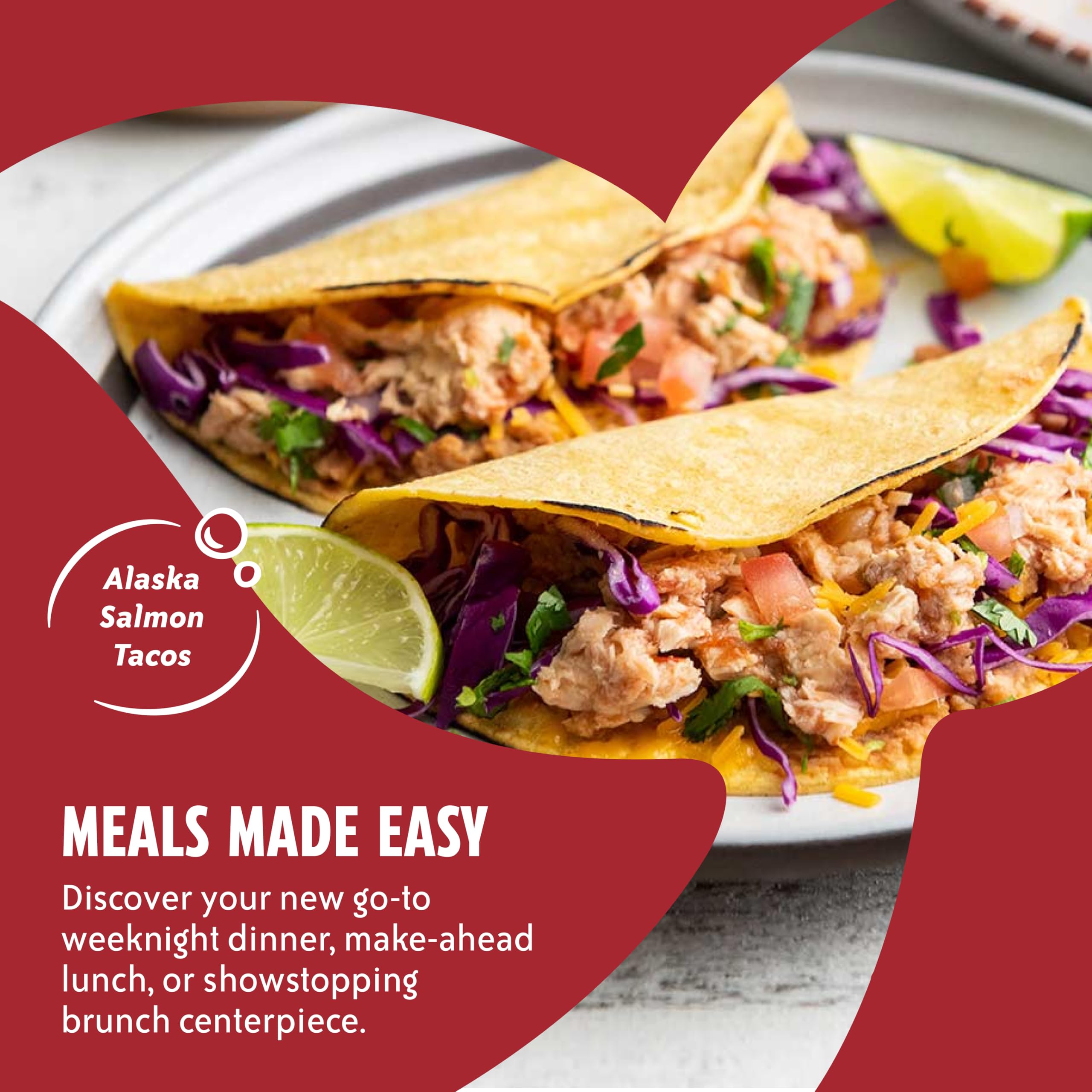 Chicken of the Sea sockeye salmon taco filling with bold flavor.