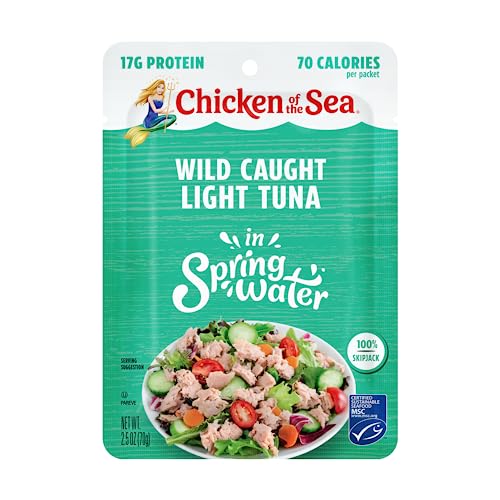 Chicken of the Sea tuna on crackers for a quick meal.