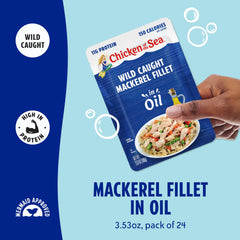 Chicken of the Sea Wild-Caught Mackerel in Oil ready-to-use protein.