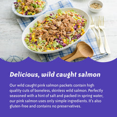 Wild-caught salmon from MSC certified sources by Chicken of the Sea.