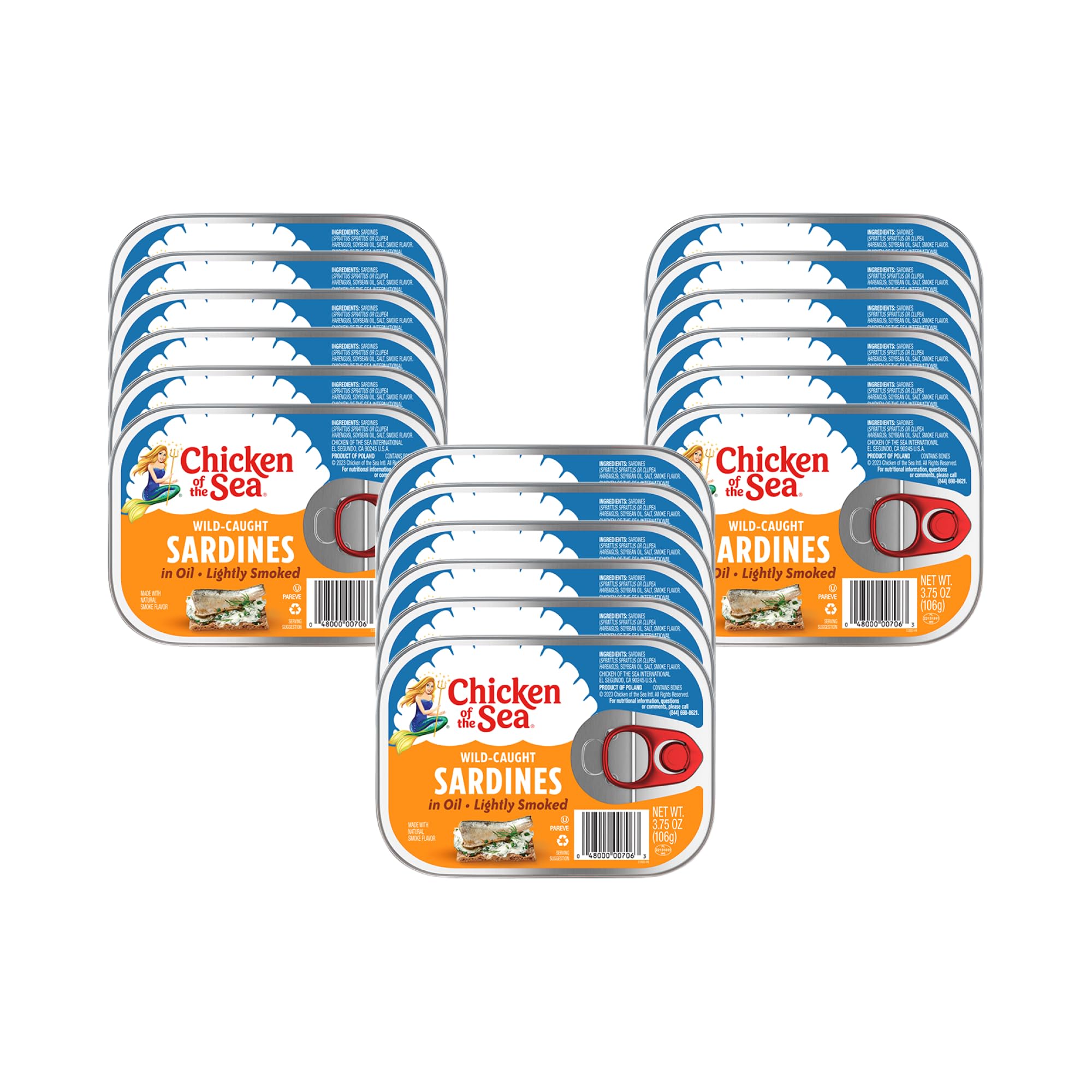 Chicken of the Sea wild caught sardines in oil can for quick protein meals