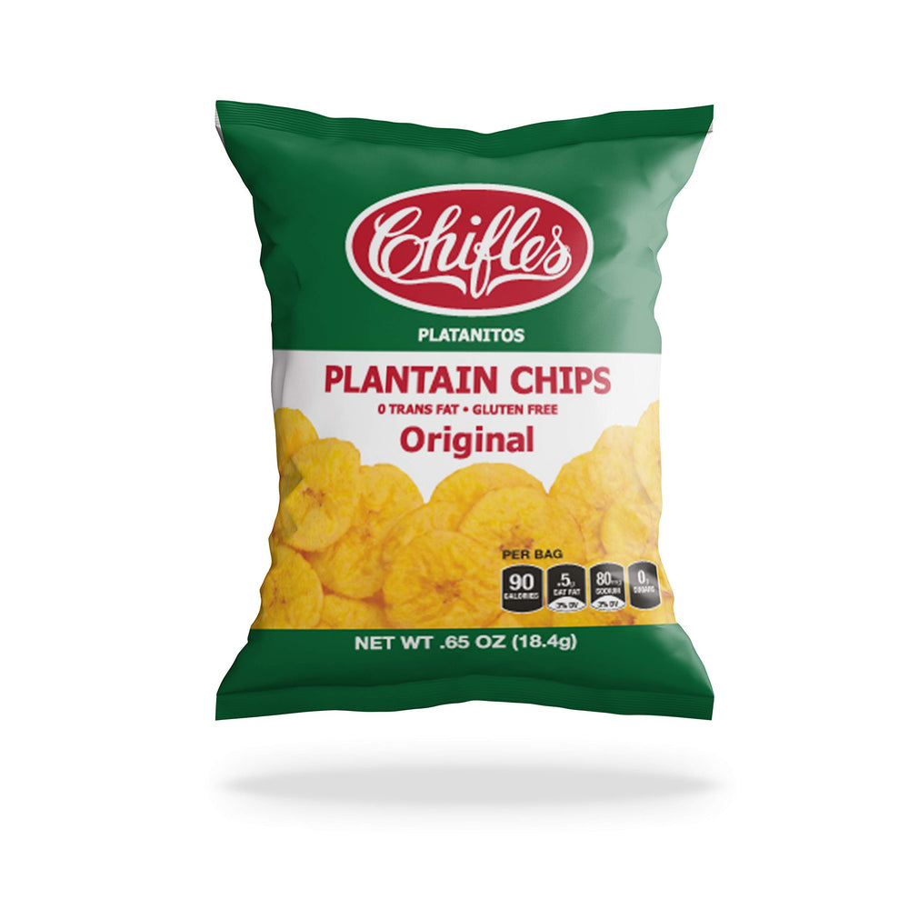 Chifles Original Plantain Chips close-up showing crisp texture ideal for dipping.