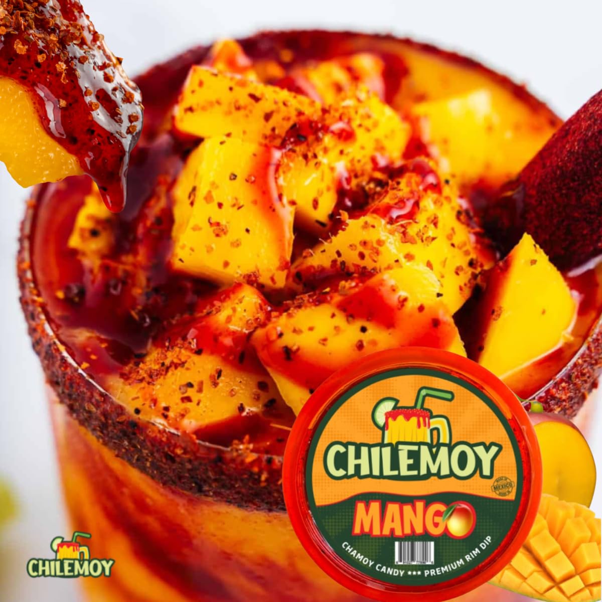 Chilemoy chamoy rim paste brings mango heat to desserts and mocktails alike.