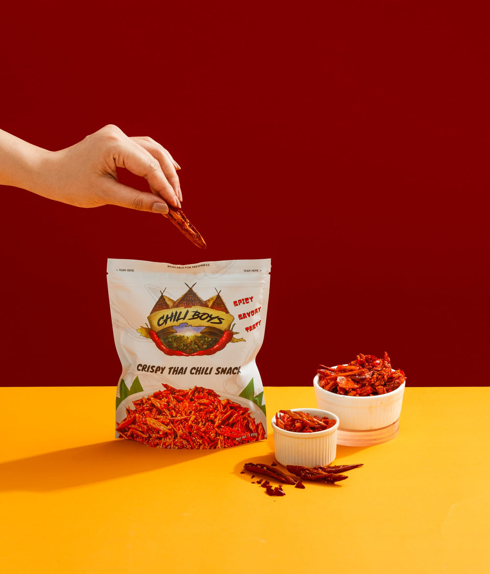 Chili Boys Spicy Crunchy Chili Crisps kitchen scene, ready to elevate meals.