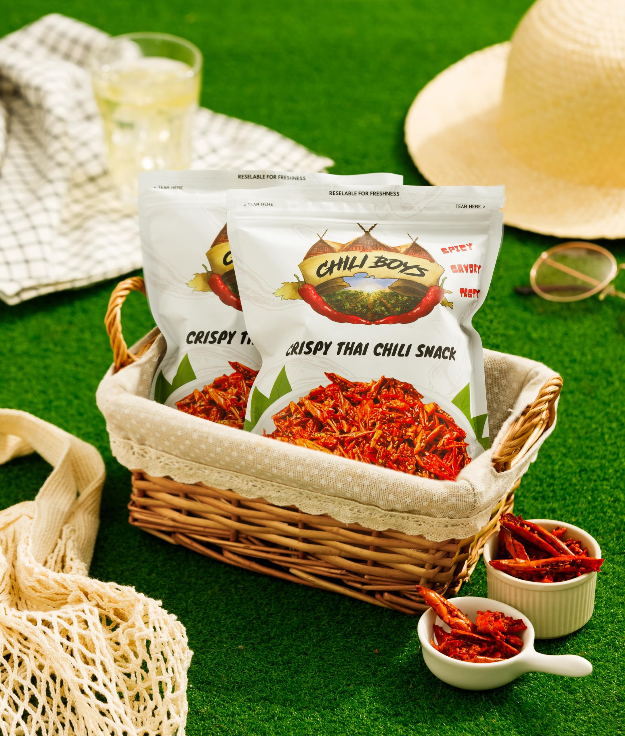 Chili Boys Spicy Crunchy Chili Crisps serving bowl, ideal as a topping or snack.