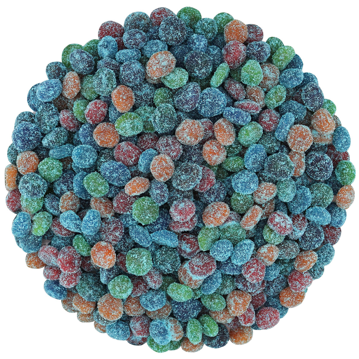 CHILI SOUR Extra Sour Gushers blue raspberry close-up, bold tangy flavor for snacks.
