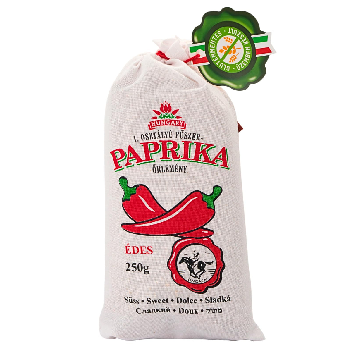 CHILI-TRADE Kft Kalocsa sweet paprika bag highlights vibrant color for flavorful stews.