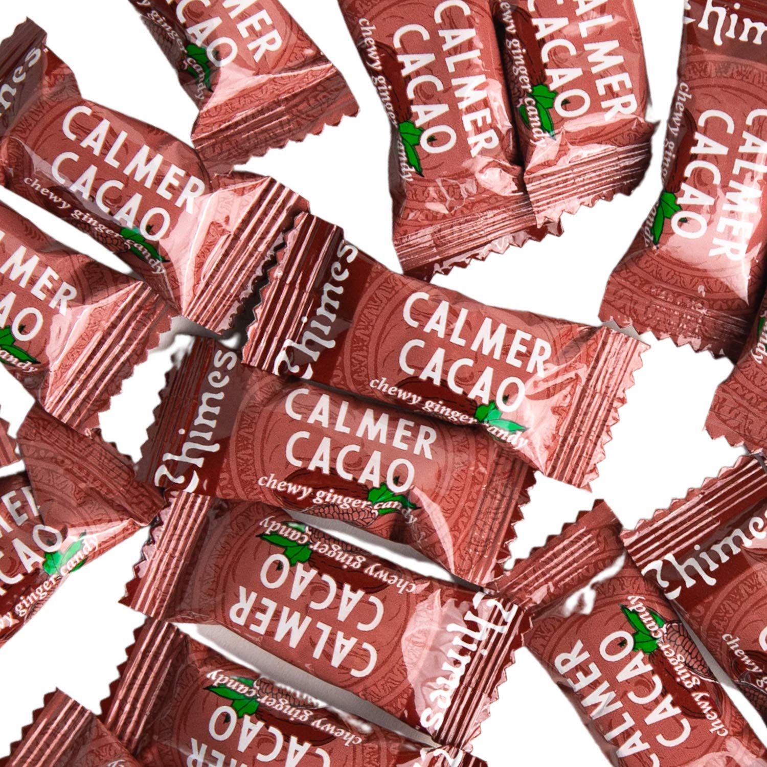 Chimes Calmer Cacao Reishi detail emphasizes mushroom-derived adaptogenic ingredients