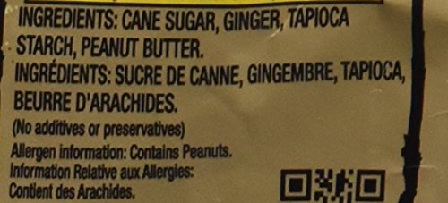 Chimes Peanut Butter Ginger Chews on a countertop with inviting bite.