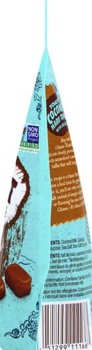Chimes Toffee Hard Coconut Sea Salt packaging back label communicates organic and kosher details.