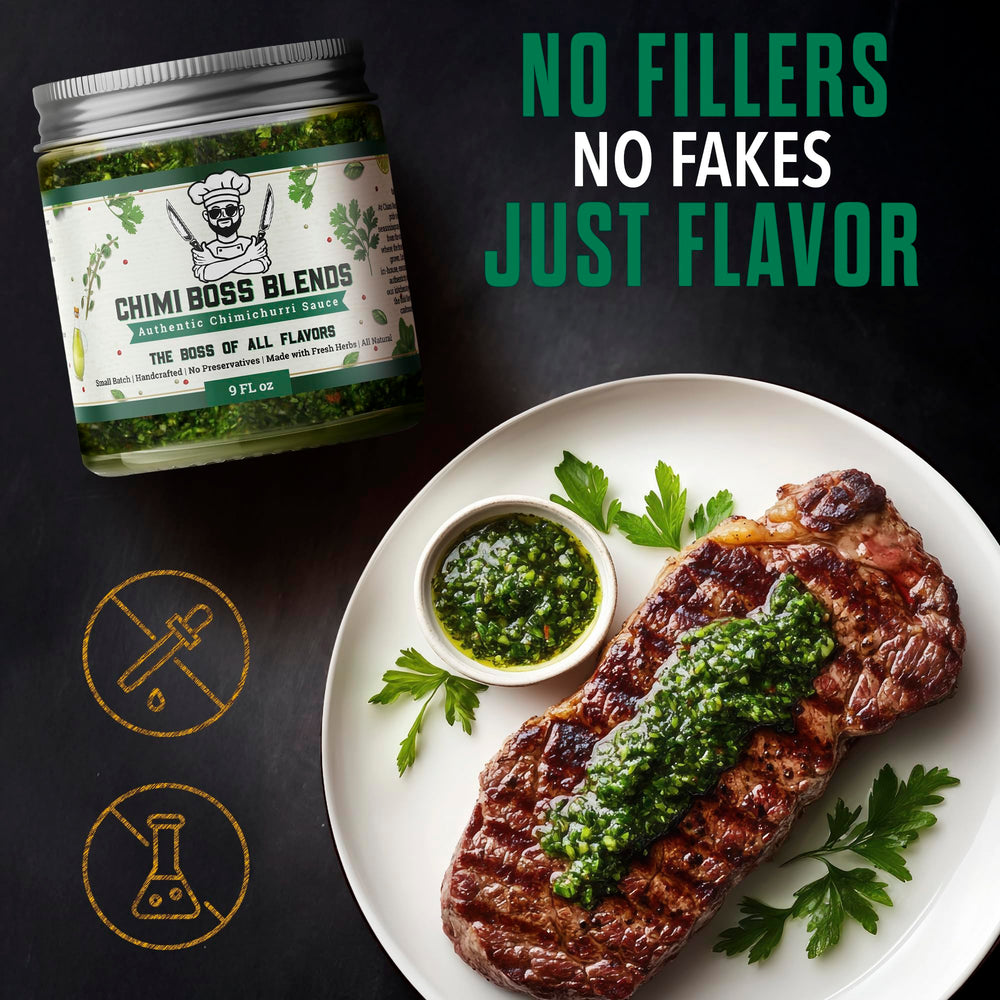 Chimi Boss Chimichurri Original minced garlic aroma enhances meals