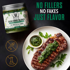 Chimi Boss Chimichurri Original minced garlic aroma enhances meals