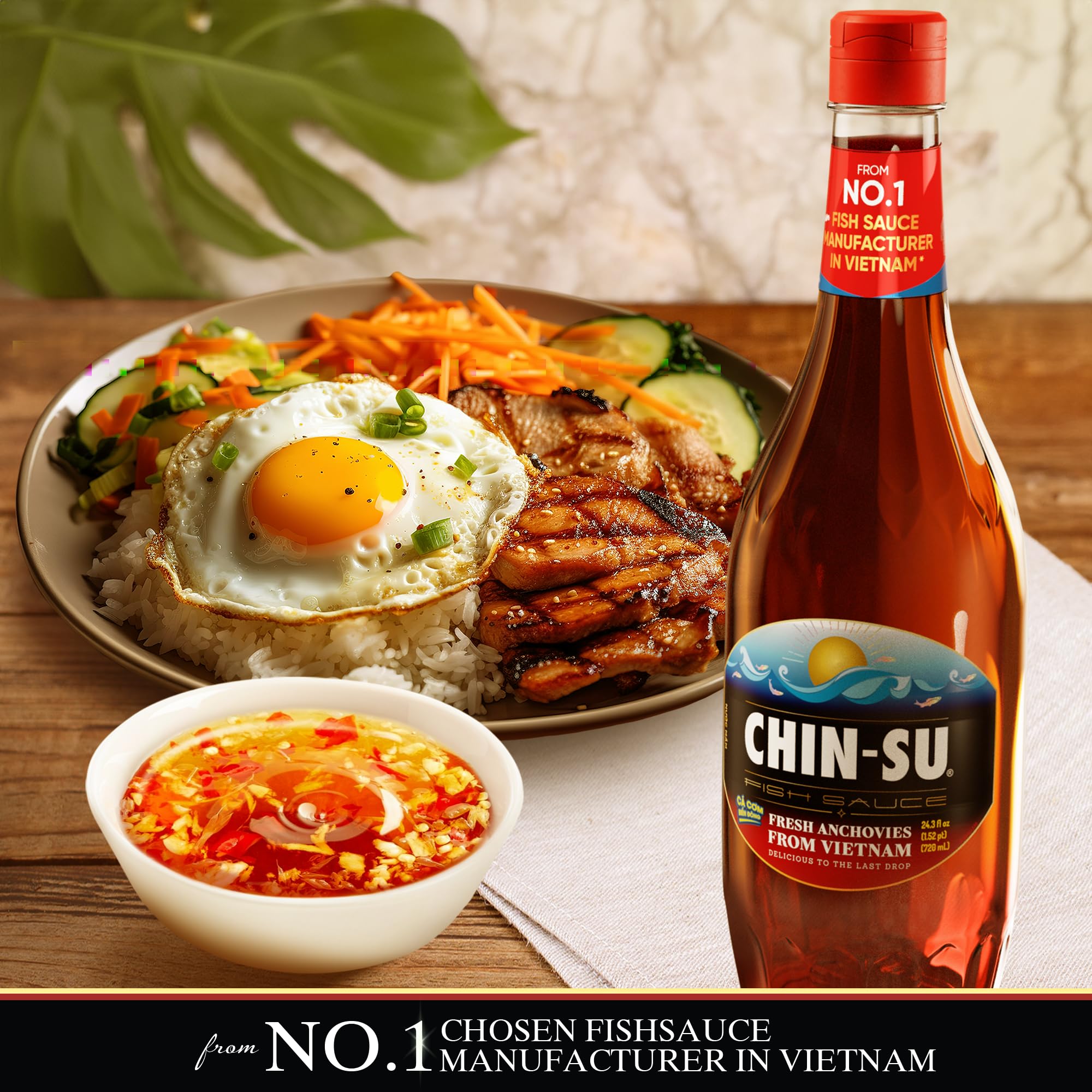 CHIN-SU dipping dish presents umami-rich sauce for apps.