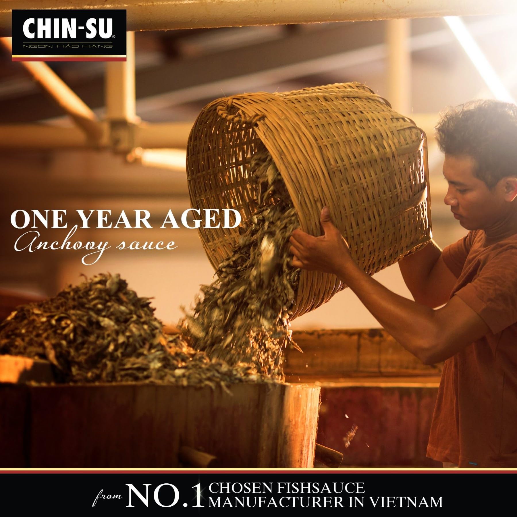 CHIN-SU label closeup shows quality and tradition.