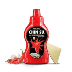 CHIN-SU Original Chili Sauce bottle adds authentic Vietnamese flavor to meals.