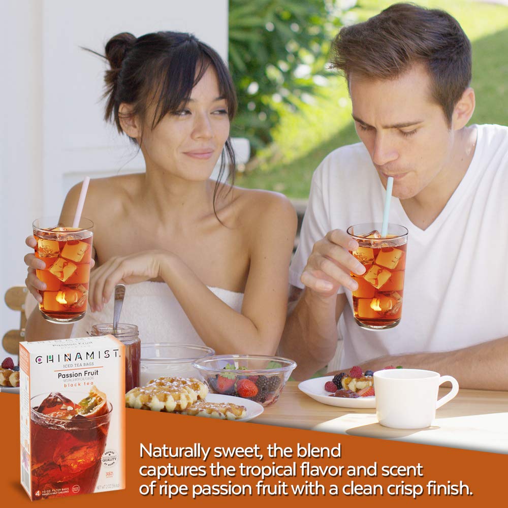 China Mist brewed tea pour into glass—crisp finish, summery vibes.