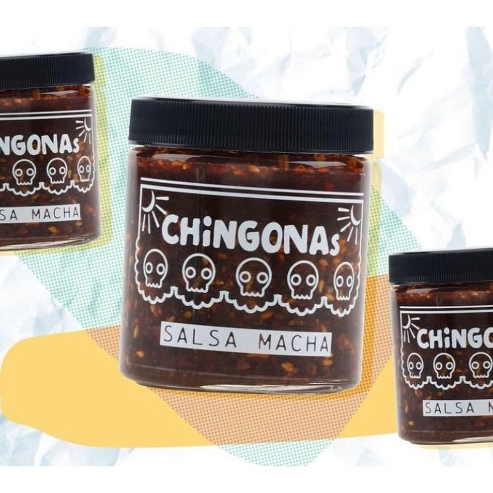 Refrigerated CHiNGONAs Salsa Macha jar preserving freshness after opening