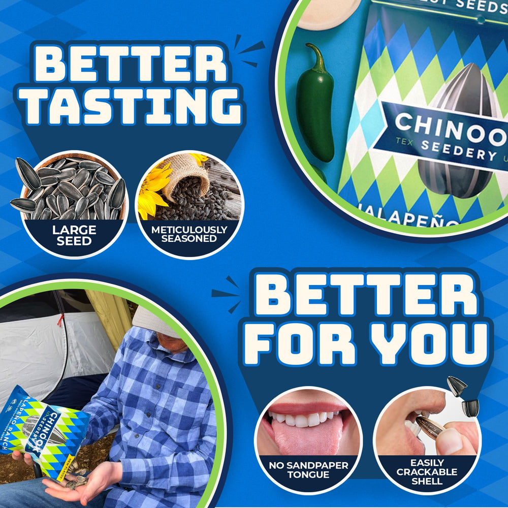 Chinook Seedery baseball dugout friendly snack with convenient resealable bags