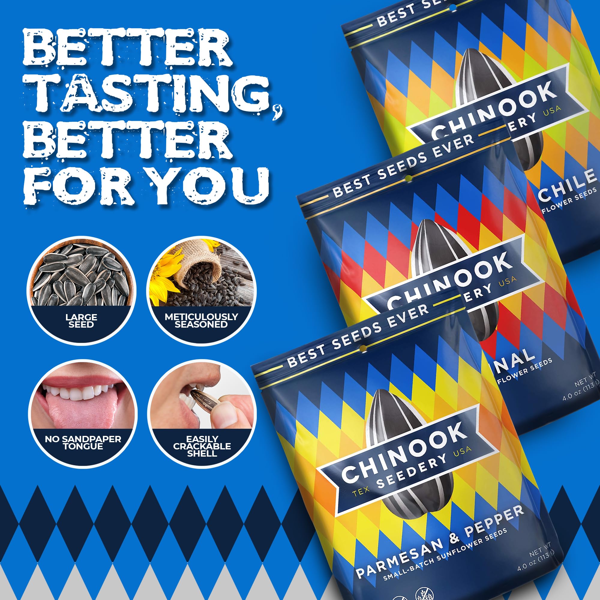 Chinook Seedery baseball dugout snack provides convenient, protein-rich crunch.