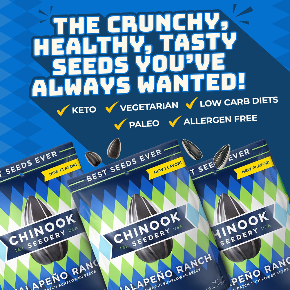 Chinook Seedery gluten-free non-GMO seeds in a convenient 3-pack for backpacking