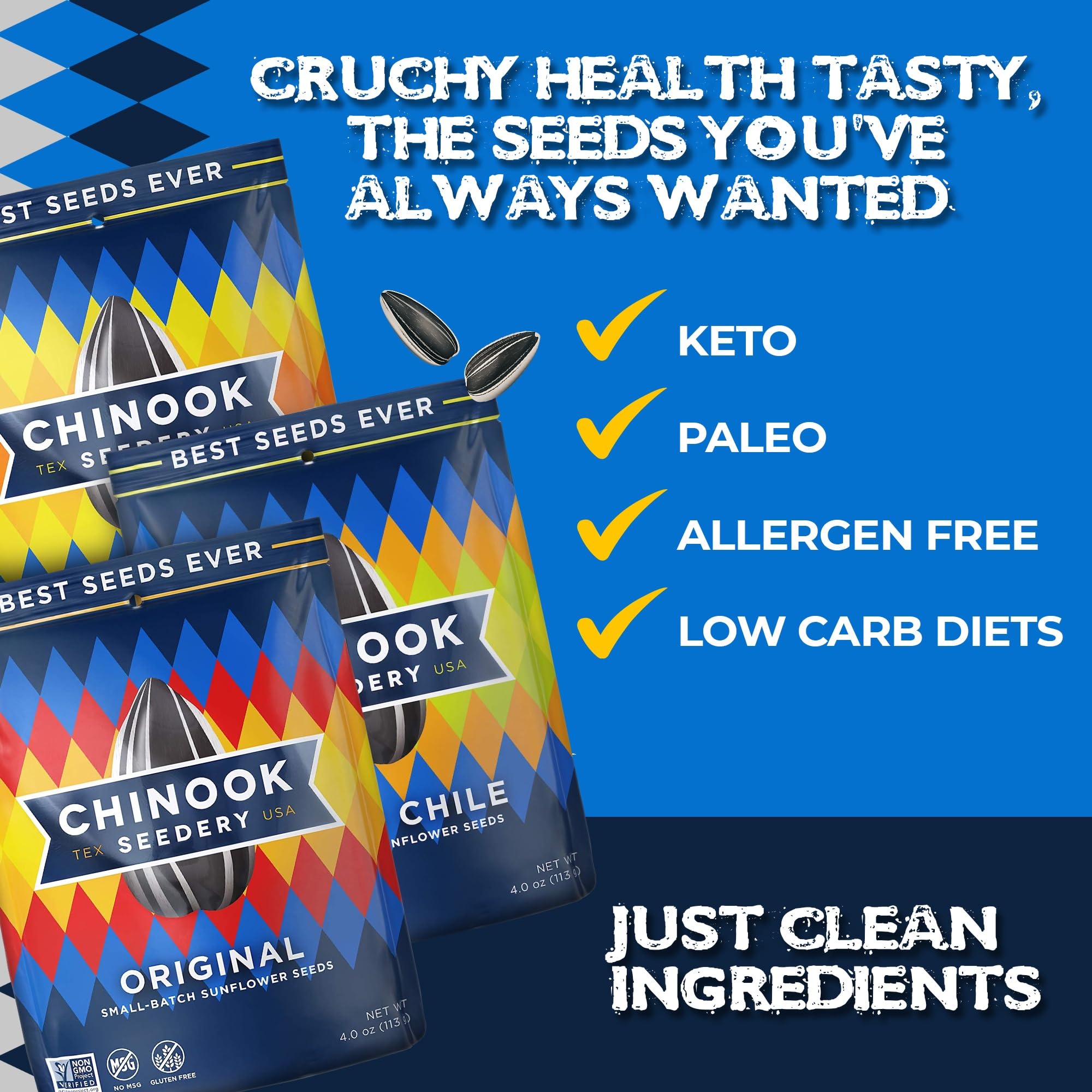 Chinook Seedery Hatch Chile seeds deliver a spicy kick ideal for keto-friendly snacking.