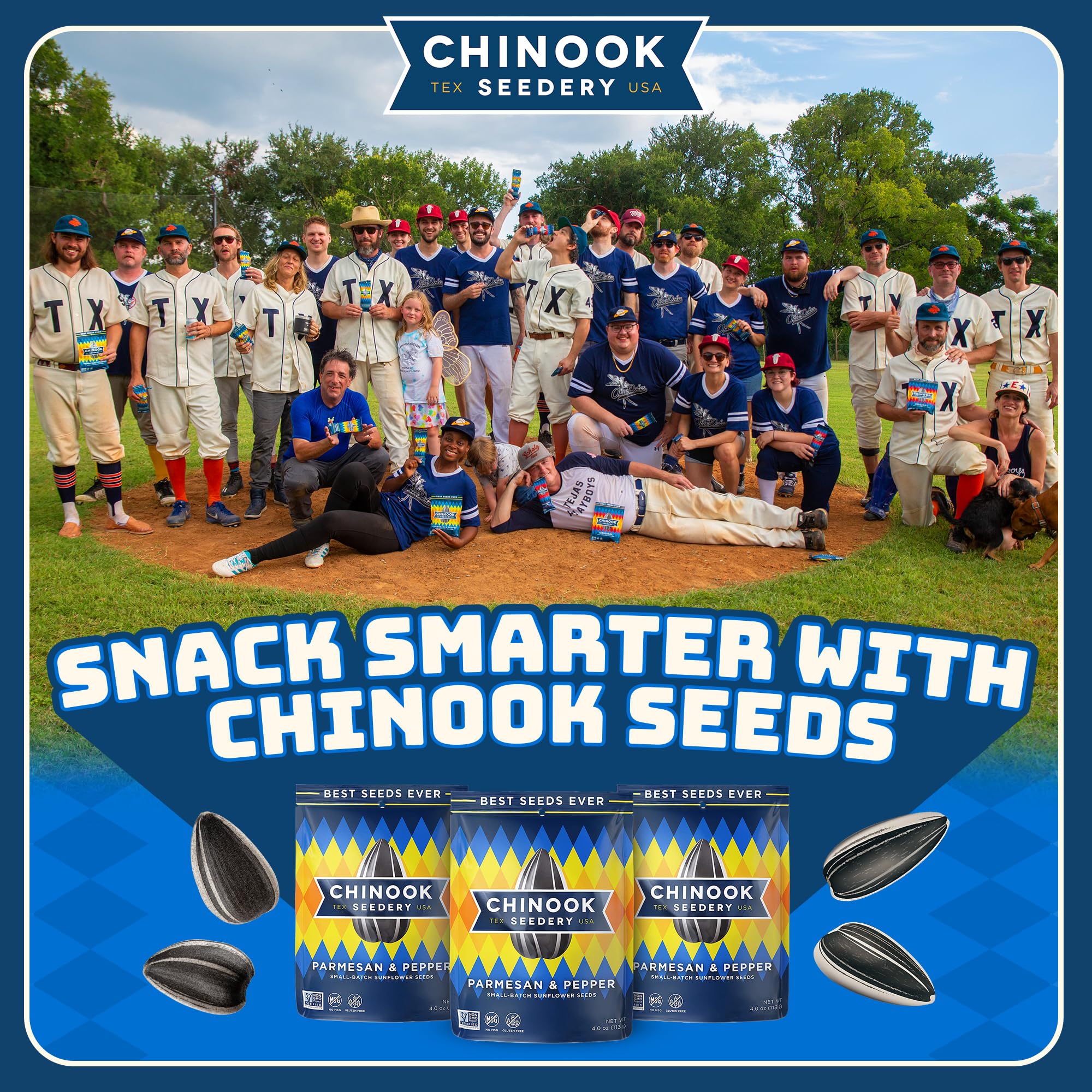Chinook Seedery road trip snack pack with Parmesan & Pepper.