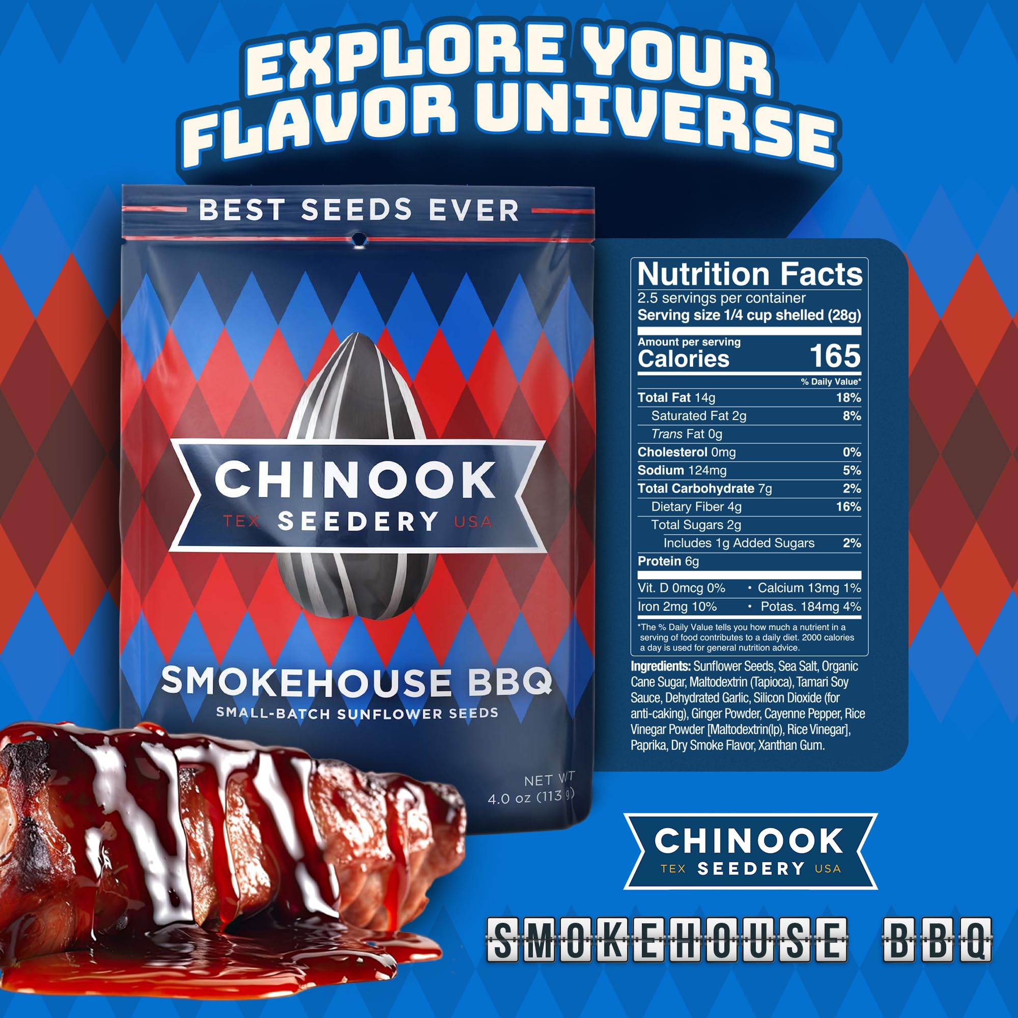 Chinook Seedery Smokehouse BBQ flavor pack adds savory crunch for game day