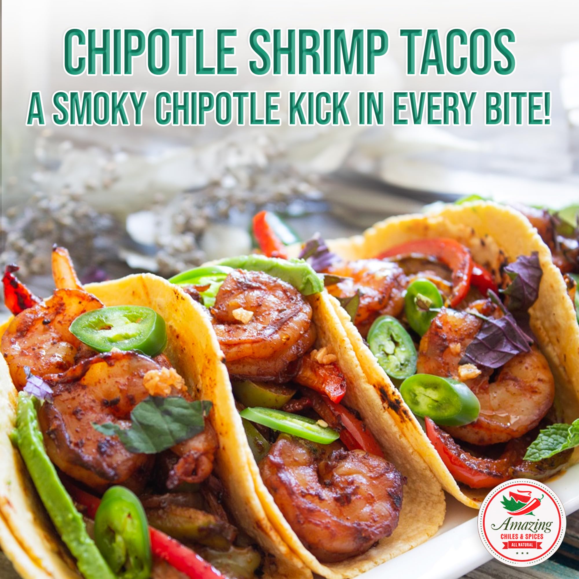 Chipotle chili powder on salsa for depth and balanced heat