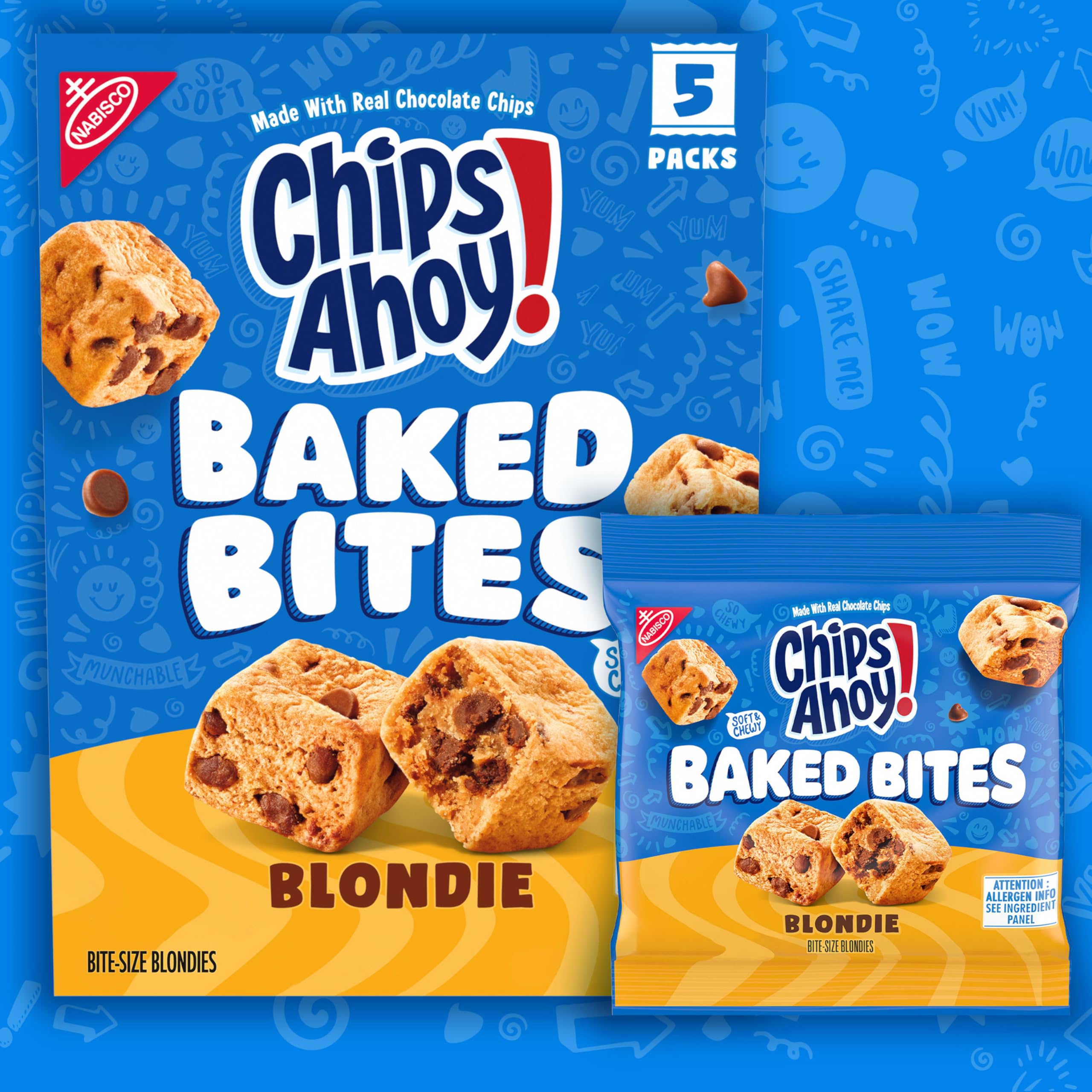 CHIPS AHOY! Baked Bites Blondie lunchbox snack for backpacks and totes.