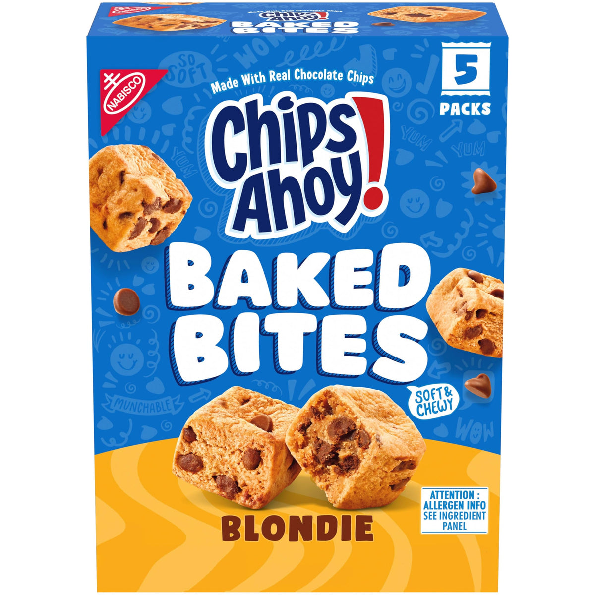 CHIPS AHOY! Baked Bites Blondie pack for on-the-go snacking.