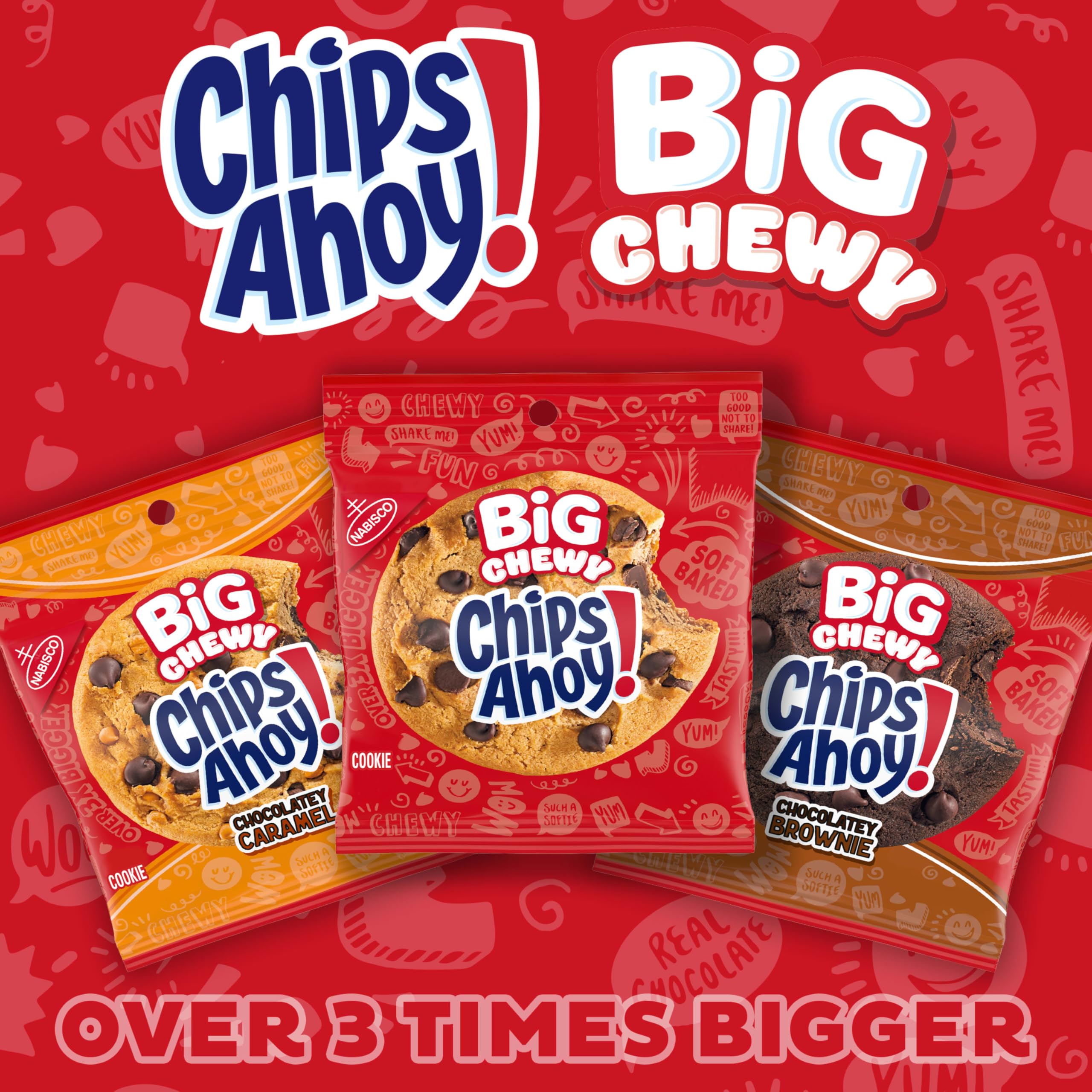 Individually wrapped CHIPS AHOY! Big Chewy cookie for school lunch