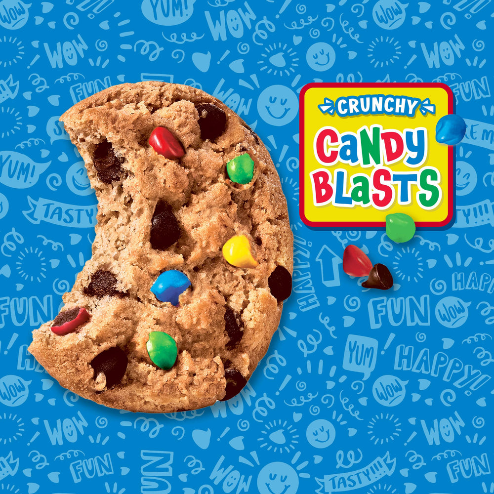 CHIPS AHOY! Candy Blasts resealable pack keeps freshness for later.