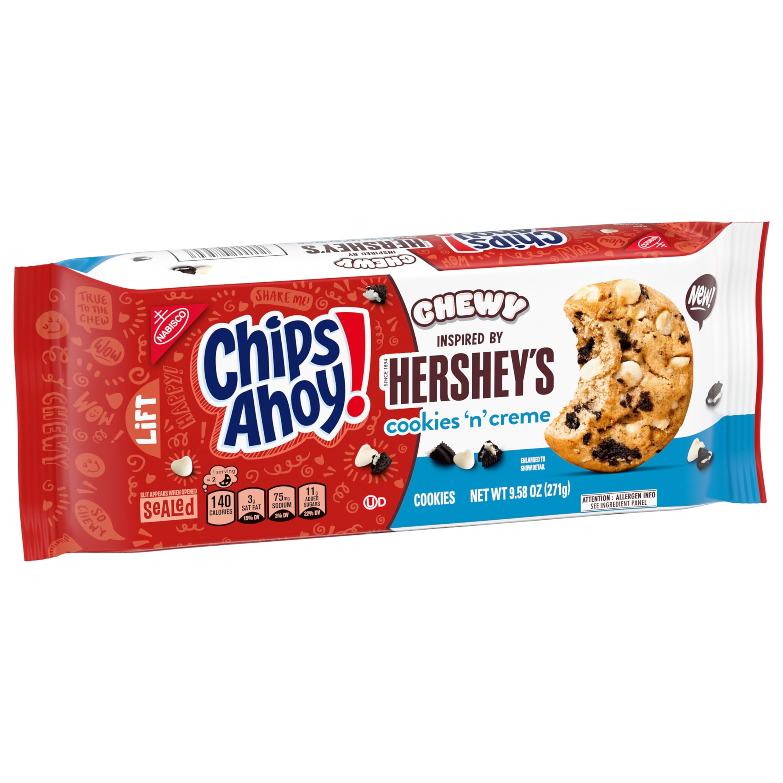 Ideal party favor snack featuring CHIPS AHOY! Hershey's Cookies 'n' Creme bar-inspired cookies.